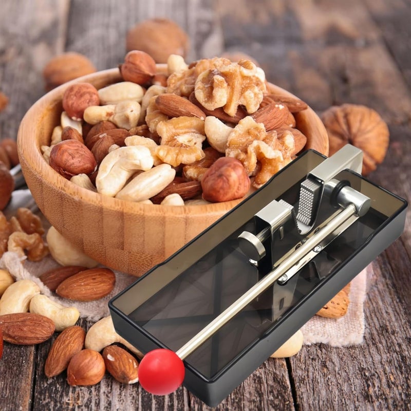 Frezonika Nut Crackers for All Nuts with 3 Picks Included, Stainless Steel Silver Nutcracker for Black Walnuts Pecan Macadamia, Manual Adjustable Jaws Nutcracker Tool (Classic Silver) - Image 2